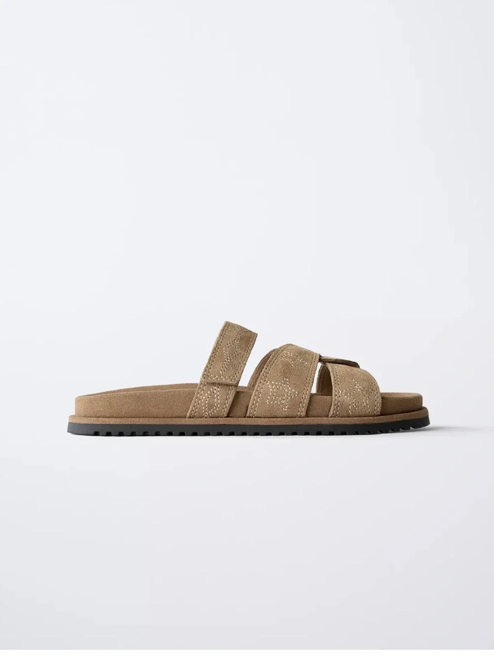 Zara Embroidered Leather Sandals